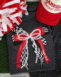 Texas Tech Checkered Pearl Bow Tee