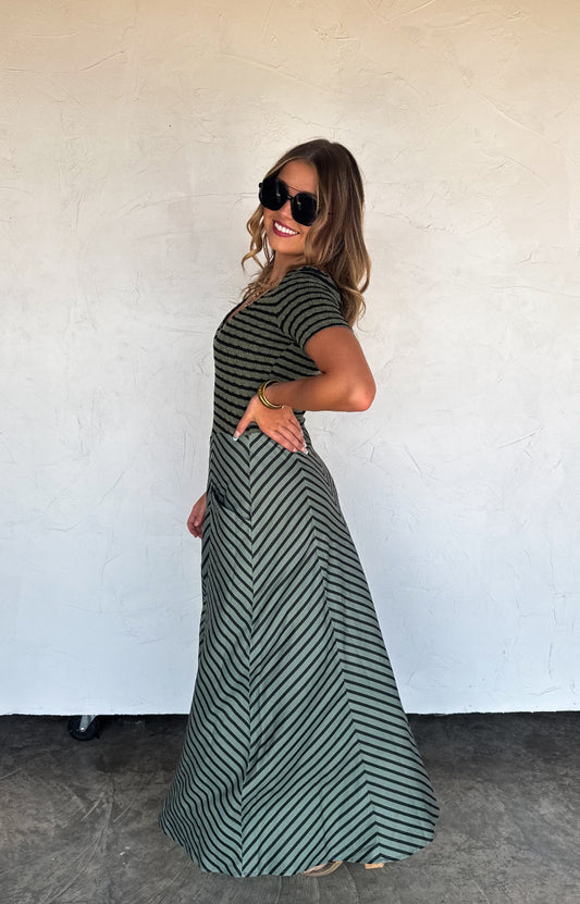 Preorder Kalista Stripe Dress