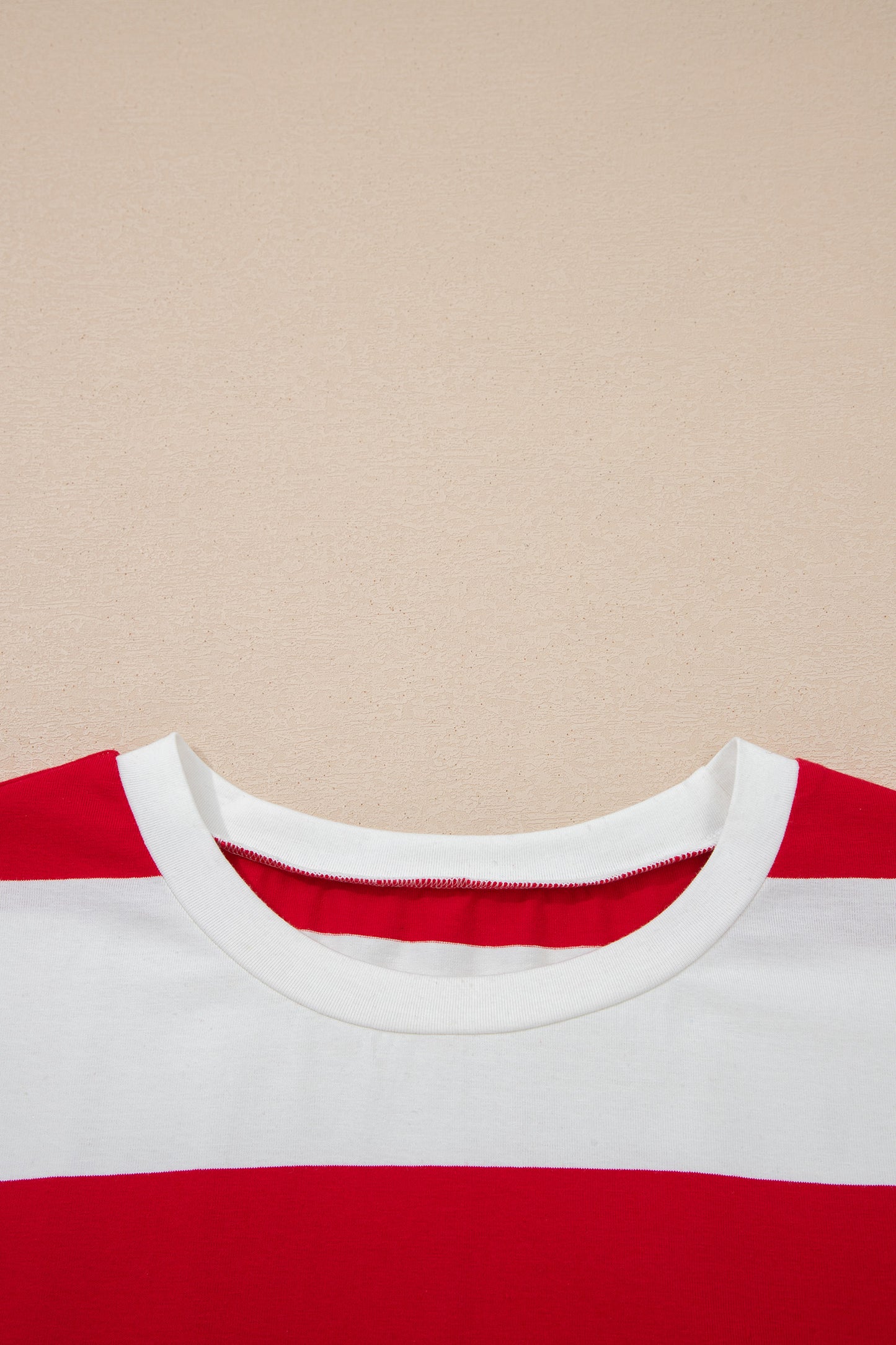 Racing Red Striped Color Block Oversize Tunic Tee