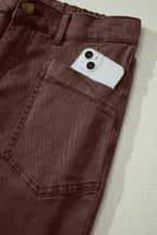 Square patch pocket ankle-length barrel jeans from Dear-Lover featuring a stylish fit and classic denim design.