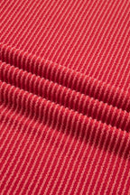 Fiery Red USA Graphic Half Sleeve Loose Ribbed Top