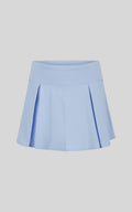 Girls pleated tennis skort with inner shorts by 90 Degree by Reflex and Yogalicious, featuring a classic plaid pattern and comfortable fit.