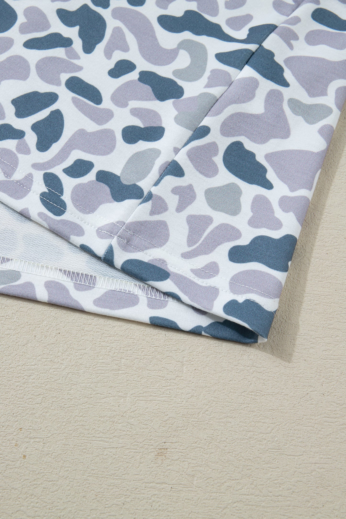 Abstract Patterned Polo Collar T Shirt and Shorts Set