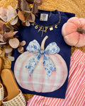 Pink Gingham Pumpkin Tee