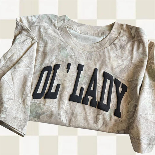 Trendy Puff “Ol’ lady” camo tee 