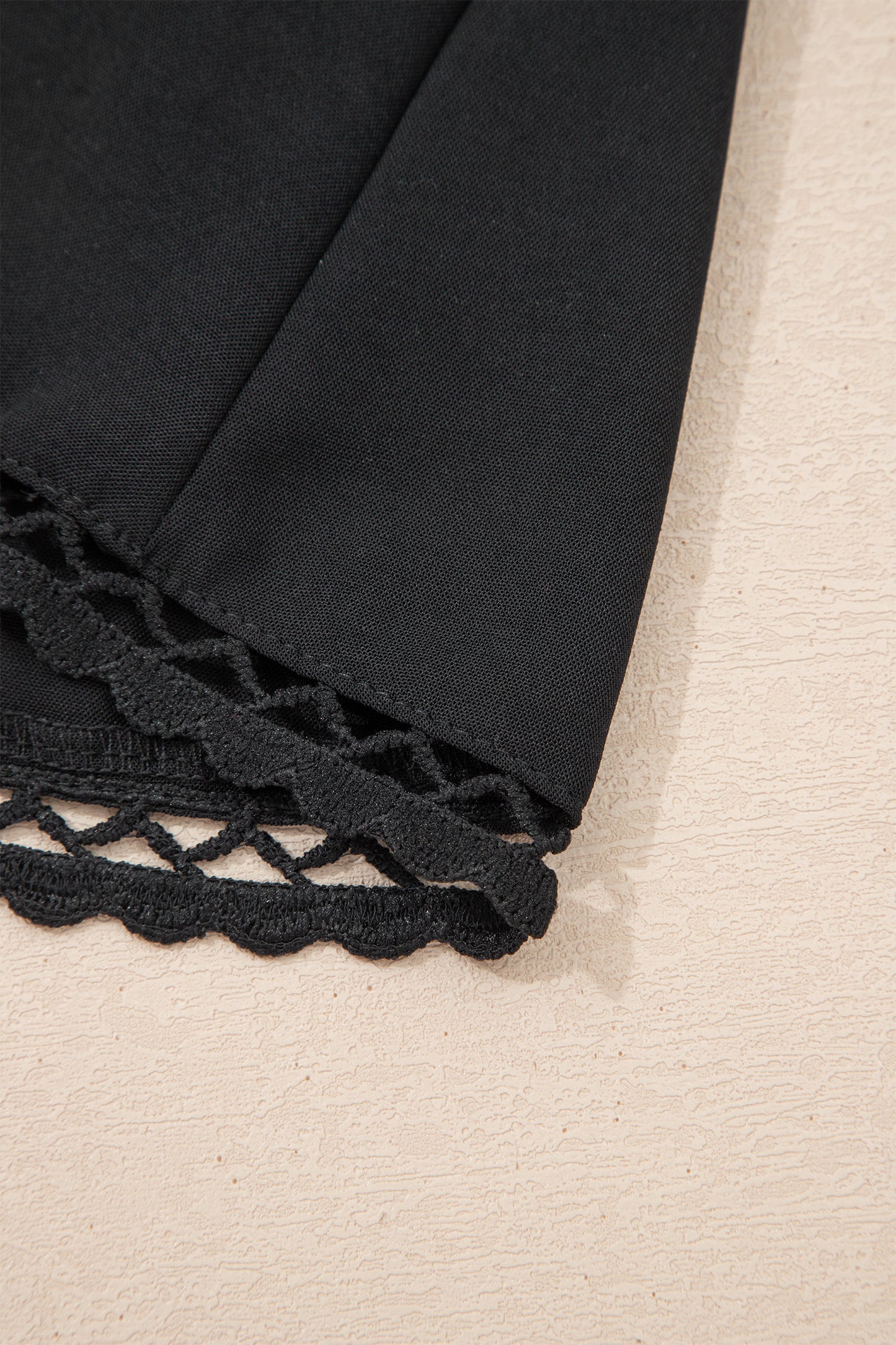 Frilled Elastic Waist Lace Trim Boho Ruffled Shorts Plus