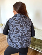 Black Camo Puffer Vest