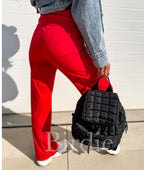Fold Over Band Active Yoga Pants by Birdie