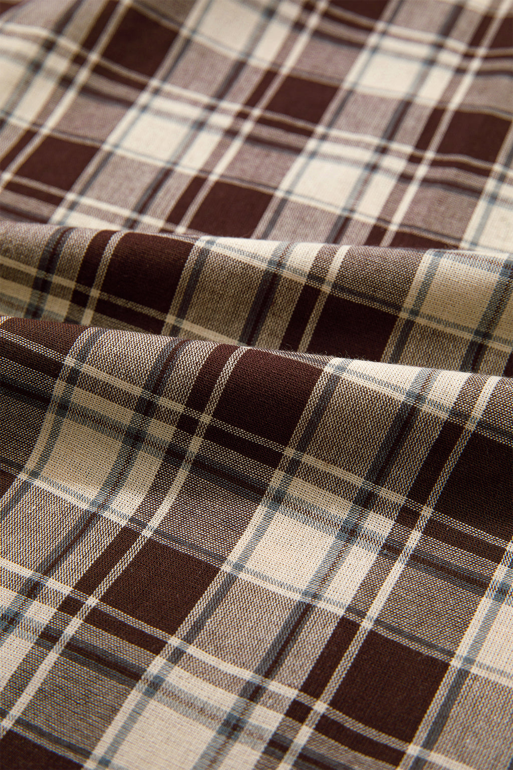 Brown Plaid Long Sleeve Short Shift Mini Dress