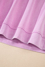 Phalaenopsis 2 Pieces Mineral Wash Cotton Tank Top Lined Split Skirt Set