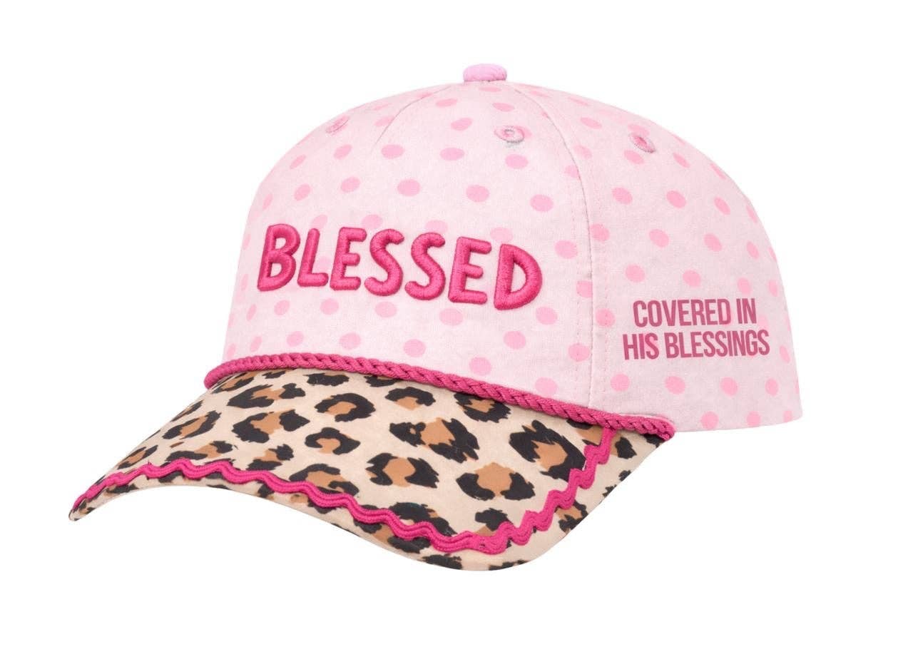 "BLESSED" on Tan Cap with Patch Work - Estimated Ship date 9/20