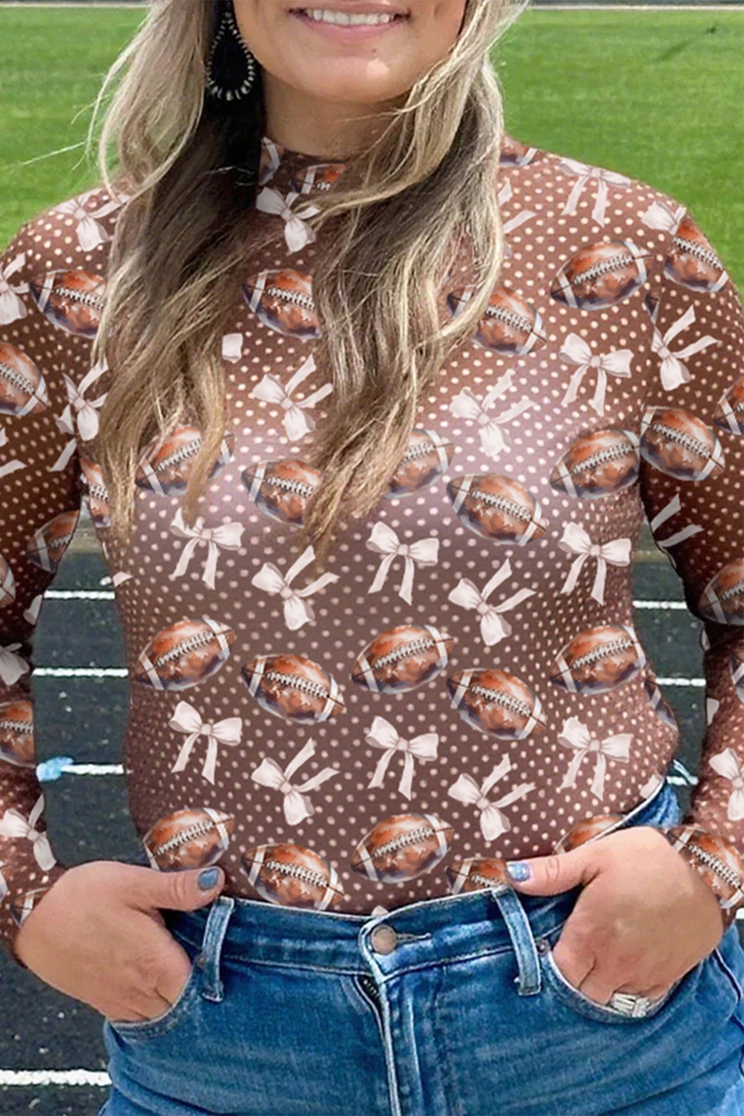 Game Day Vibes Mesh Long Sleeve Top