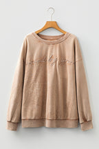DUNE saved by grace Embroidered Mineral Wash Plus Size Sweatshirt