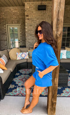 Birdie Tee Boxer Short Set in Royal Tide (Sold As Set)