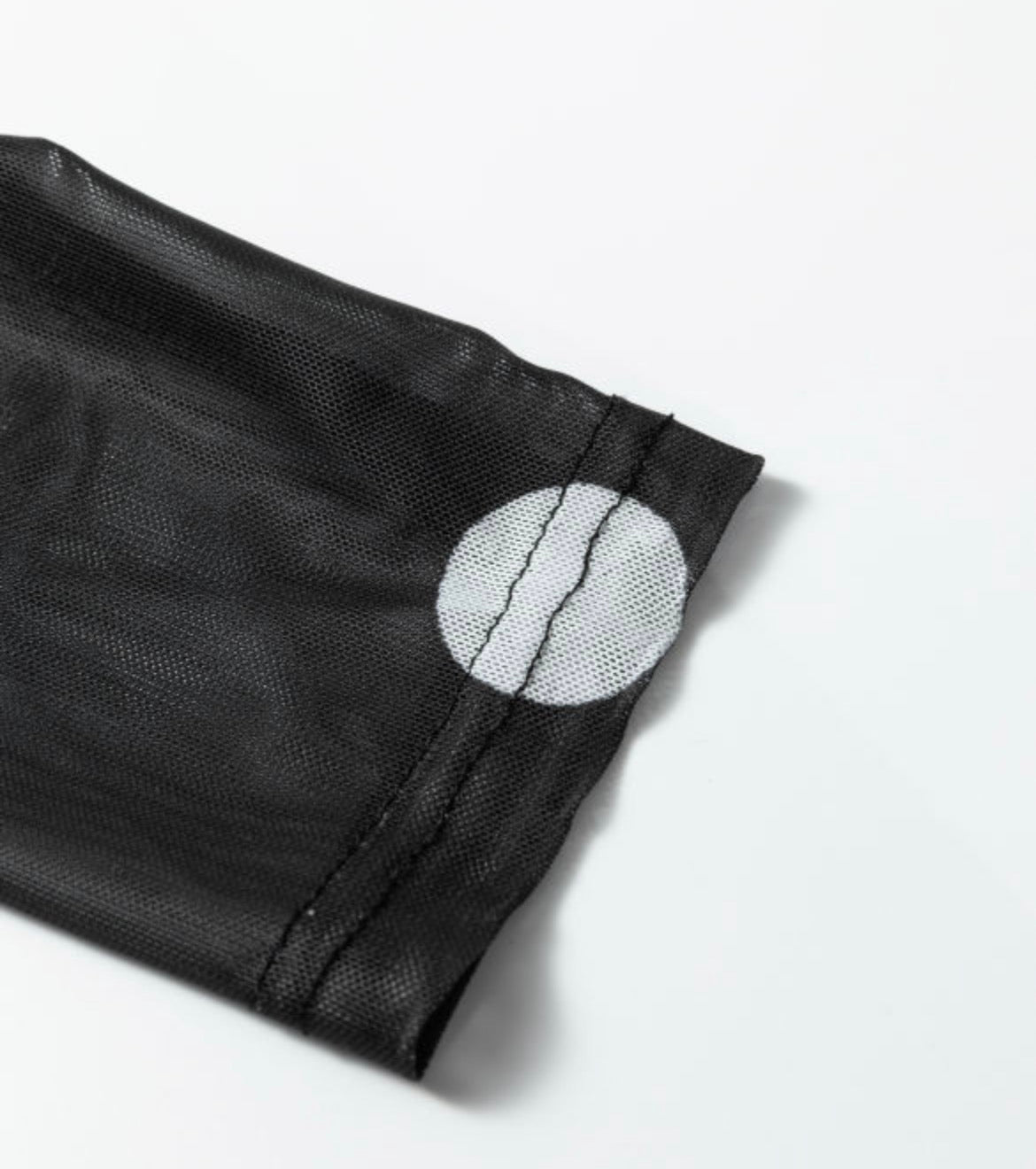 Black vintage polka dot print mesh long sleeve body suit