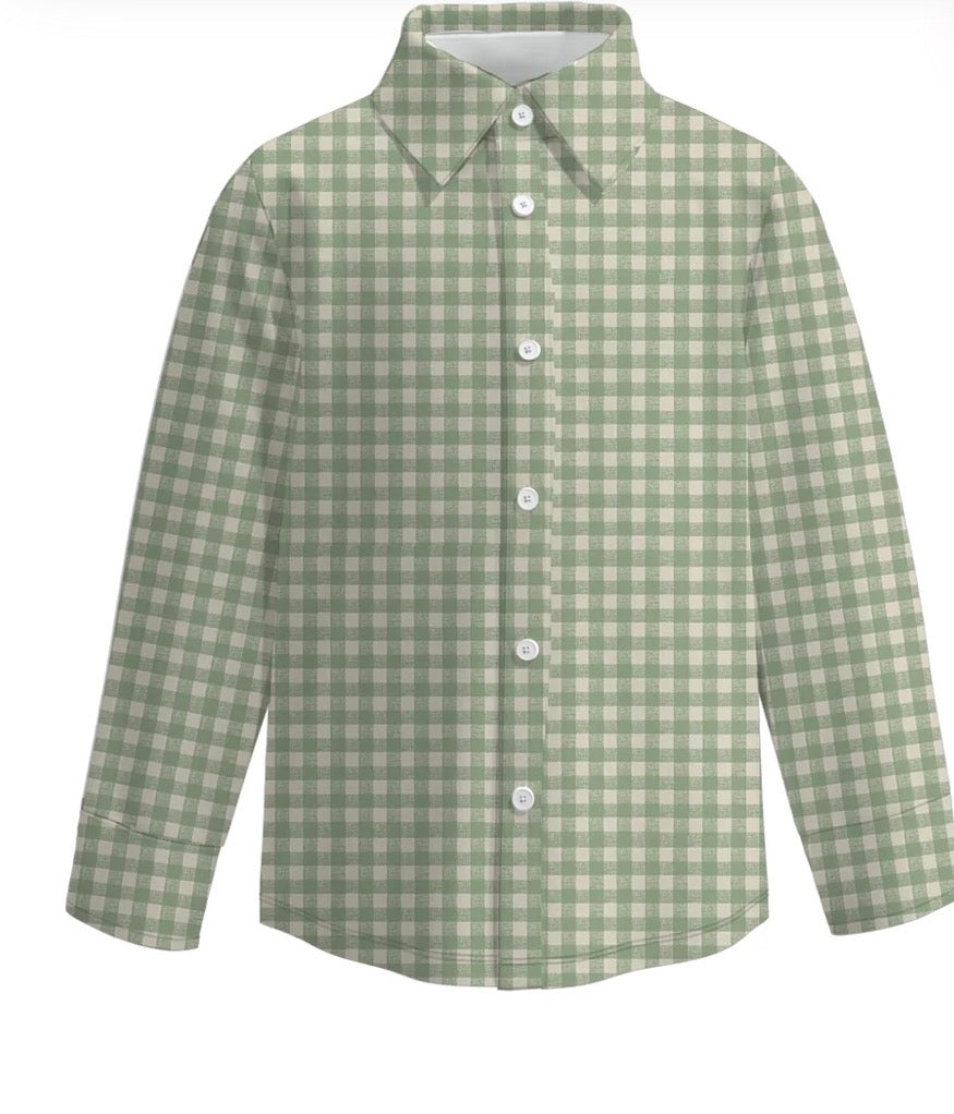 PREORDER: Boys Fall Plaid Button Up