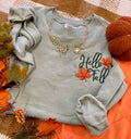 Hello Fall Embroidered Tee/Sweatshirt
