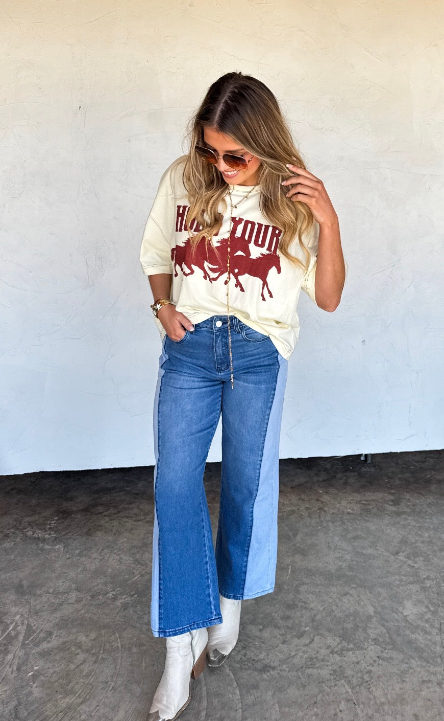 Preorder - Two Tone Denim Jeans