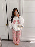 Pink Striped Lounge Pants (Mama and Mini Sizes) PreOrder