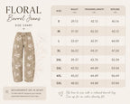 Boho Floral Barrel Jeans
