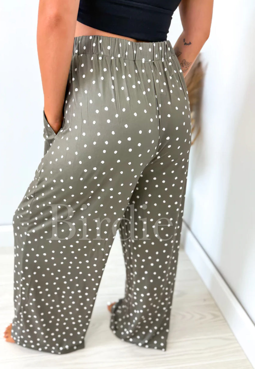 Sleepy Sprinkles Green Pajama Pants with Satin Bow