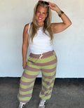 PREORDER- LILA STRIPE JOGGERS