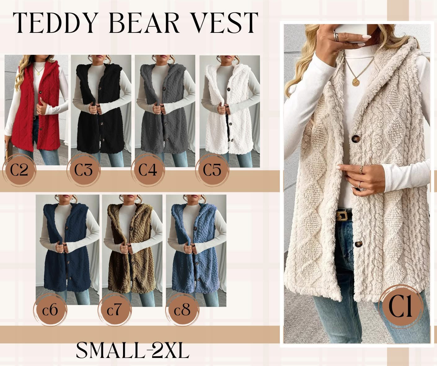 Teddy Bear Vest - PreOrder