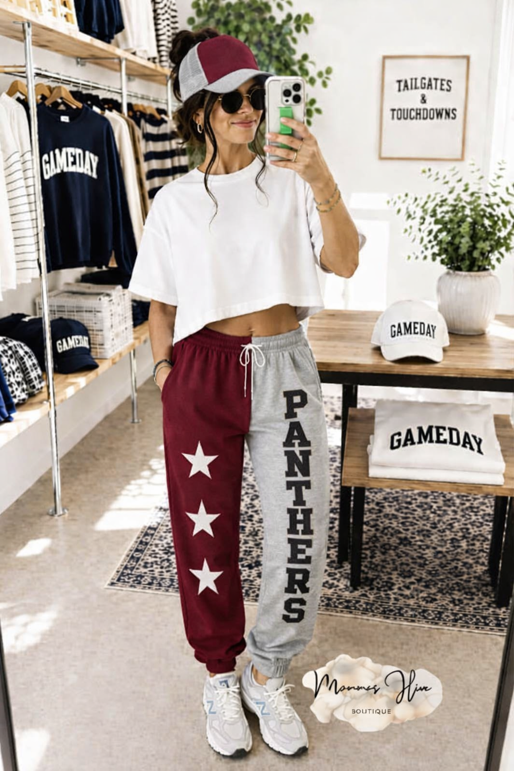 Custom Joggers - Panthers Maroon