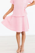 Bubblegum Pink Scrunchy Twirl Skort