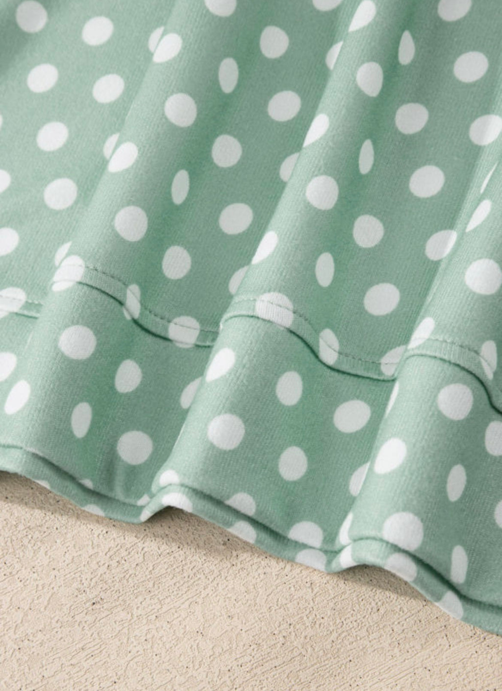Green Polka Dot Print Short Set