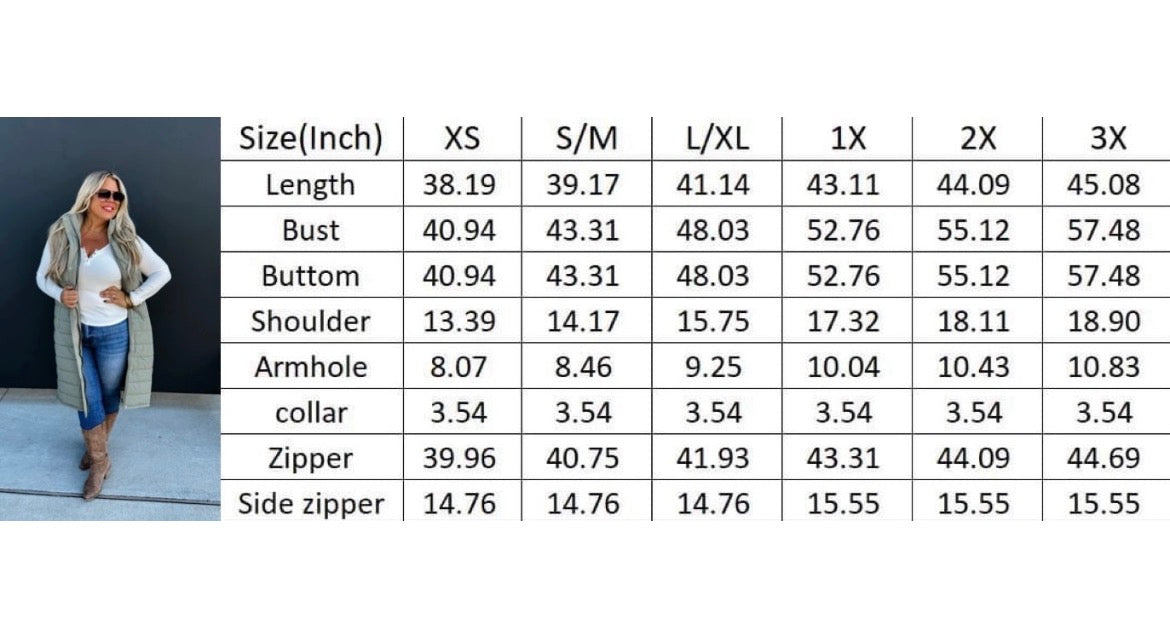 Kendall Long Puffer Vest - BLACK