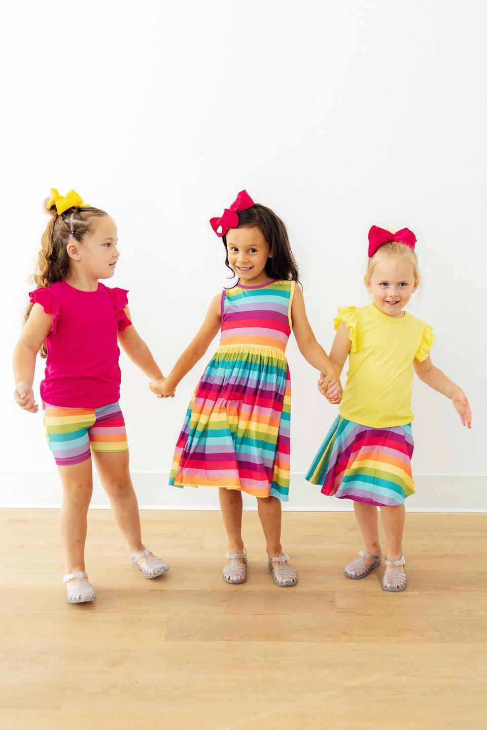 Cheerful Stripes Twirl Skort