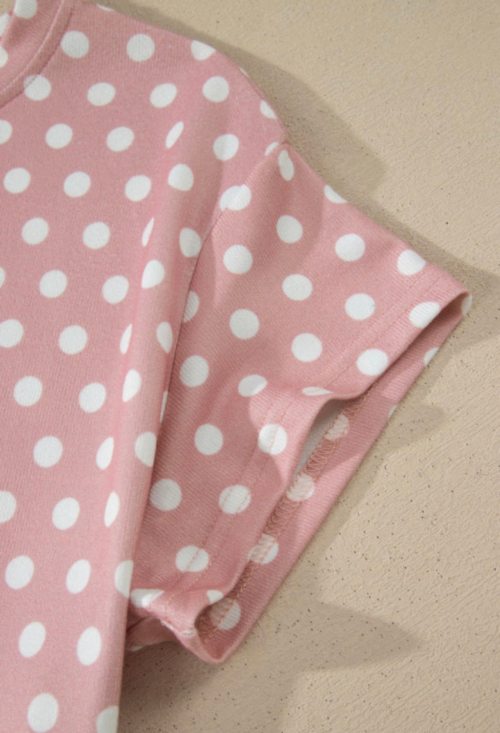 Pink Polka Dot Print Short Set
