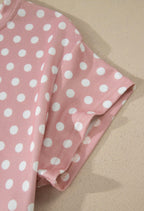 Pink Polka Dot Print Short Set