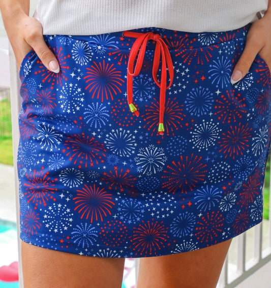 Preorder - Red White and Boom Skort