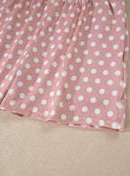 Pink Polka Dot Print Short Set