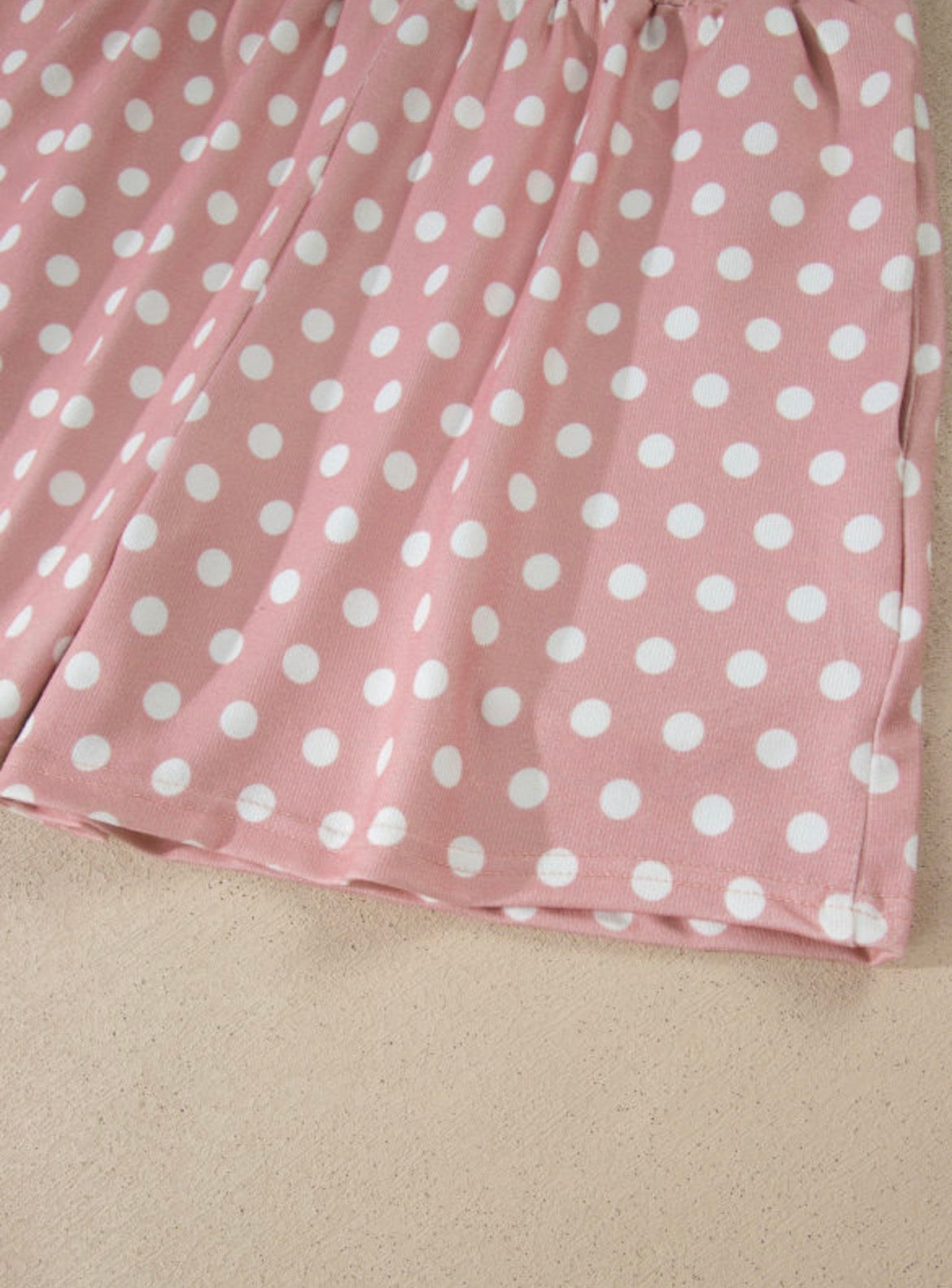 Pink Polka Dot Print Short Set