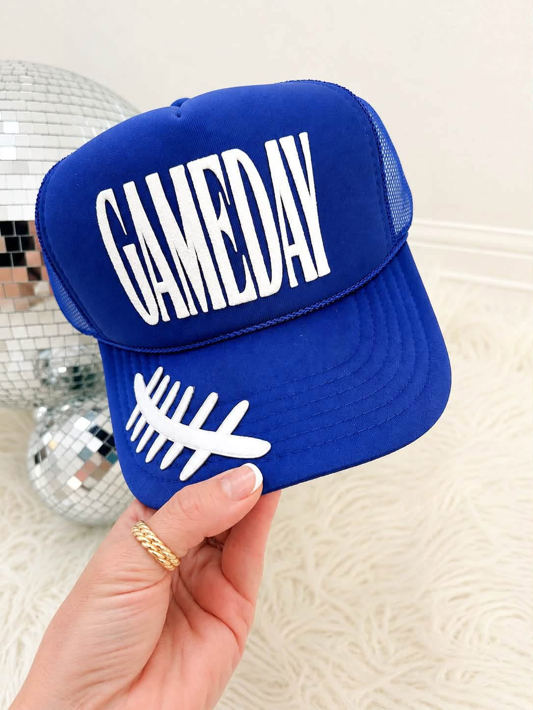 Game Day Football Stitch Trucker Hat