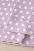 Purple Polka Dot Print Short Set