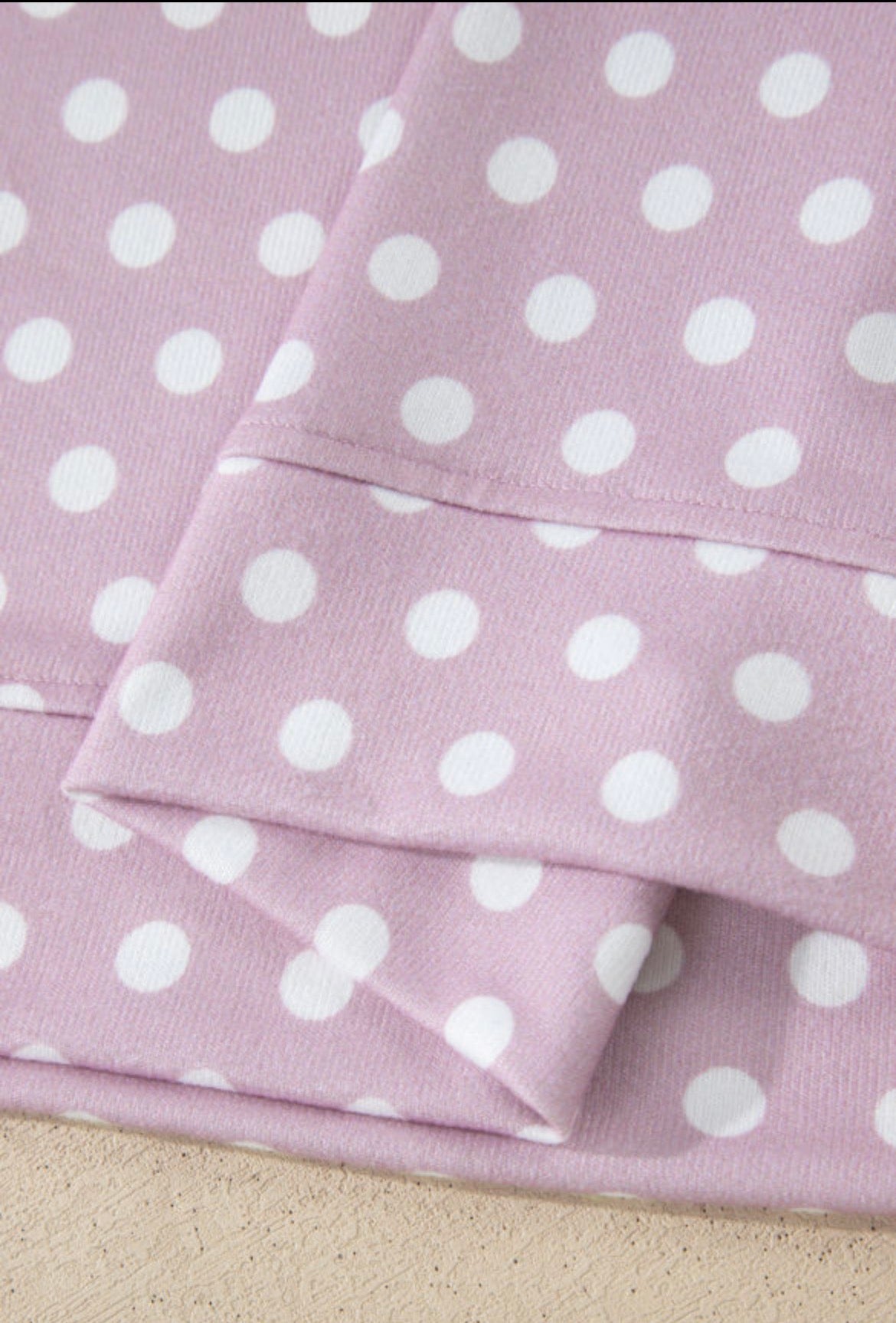 Purple Polka Dot Print Short Set