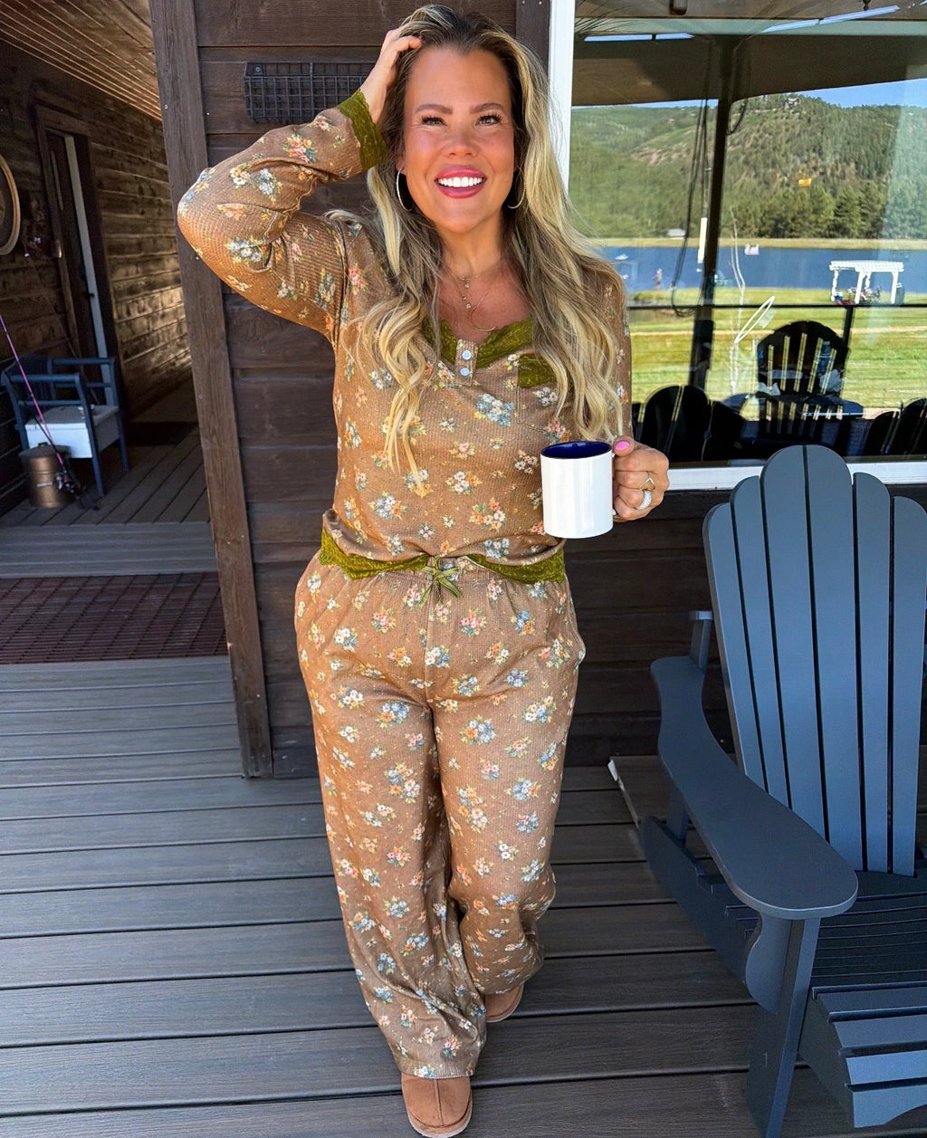 Preorder: Floral & Lace Waffle PJs
