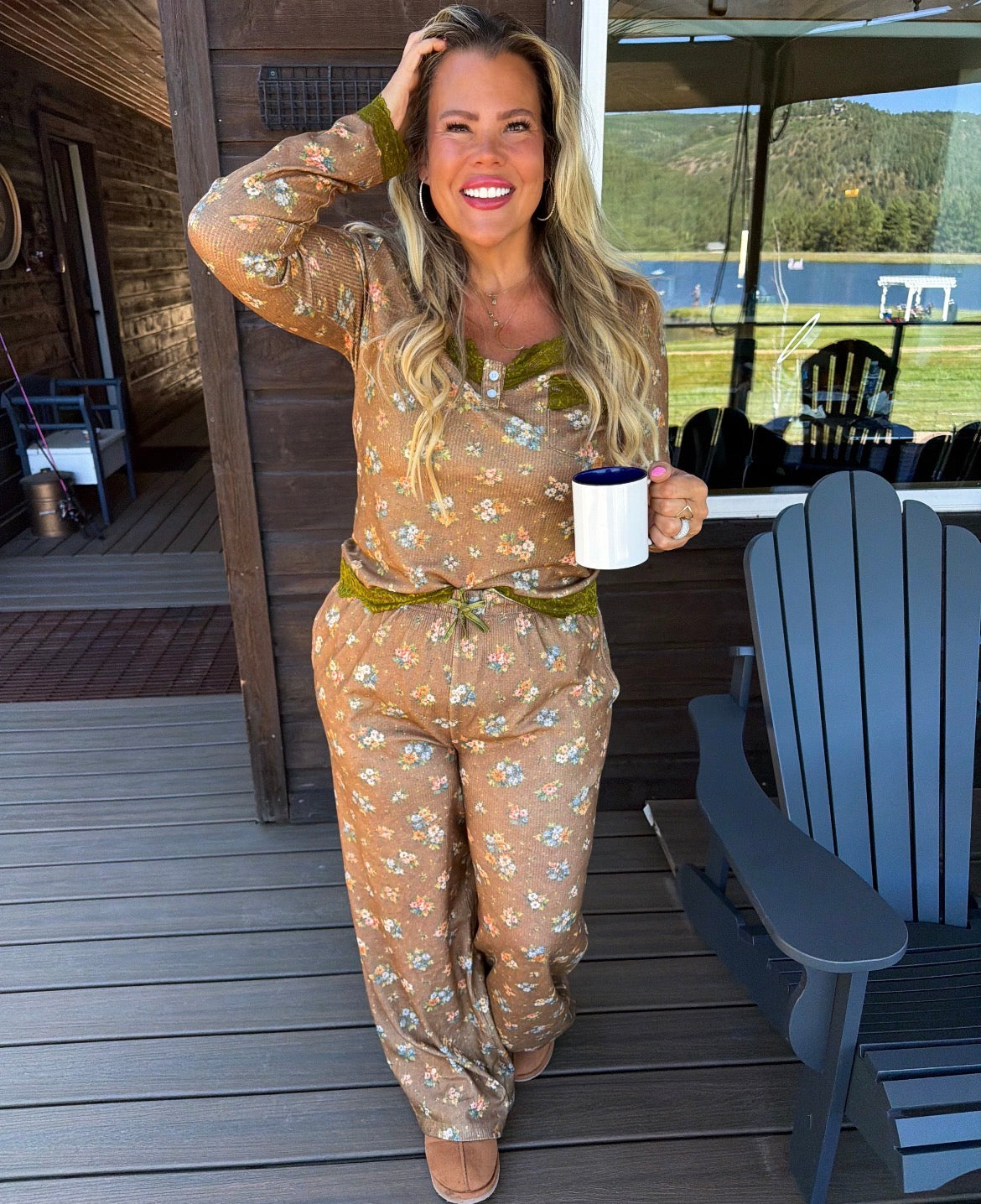 Preorder: Floral & Lace Waffle PJs