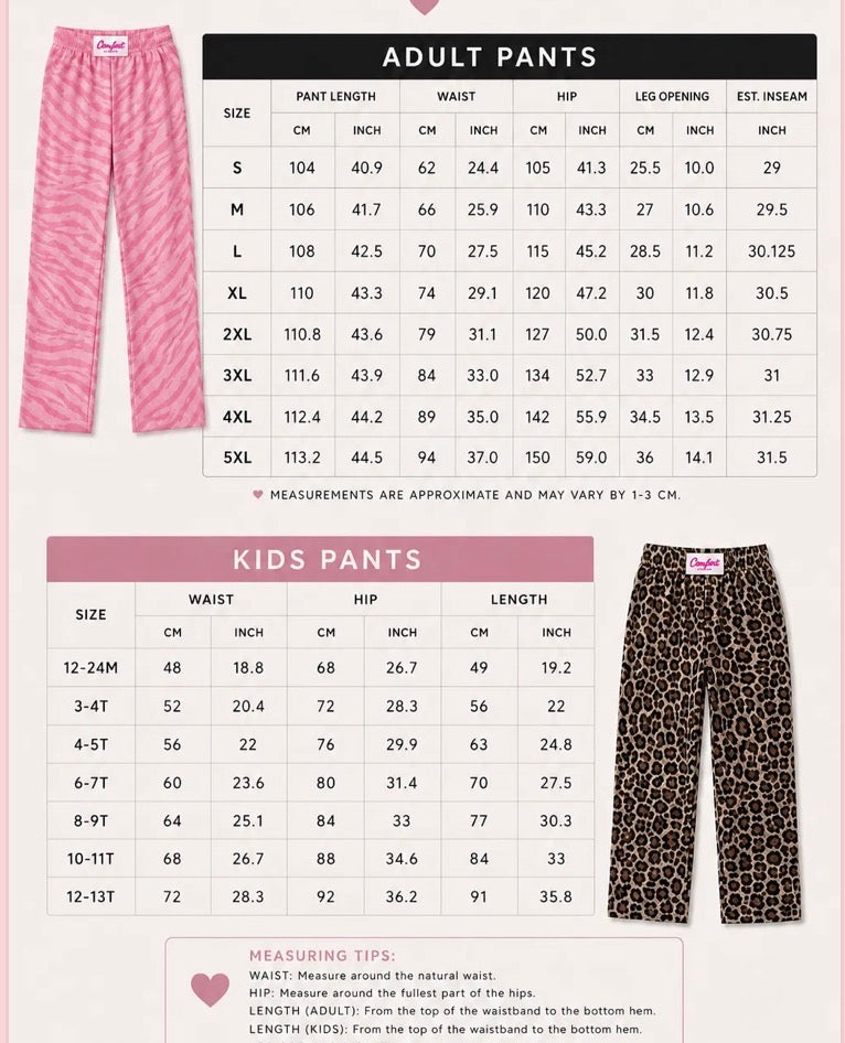 Pink Striped Lounge Pants (Mama and Mini Sizes) PreOrder