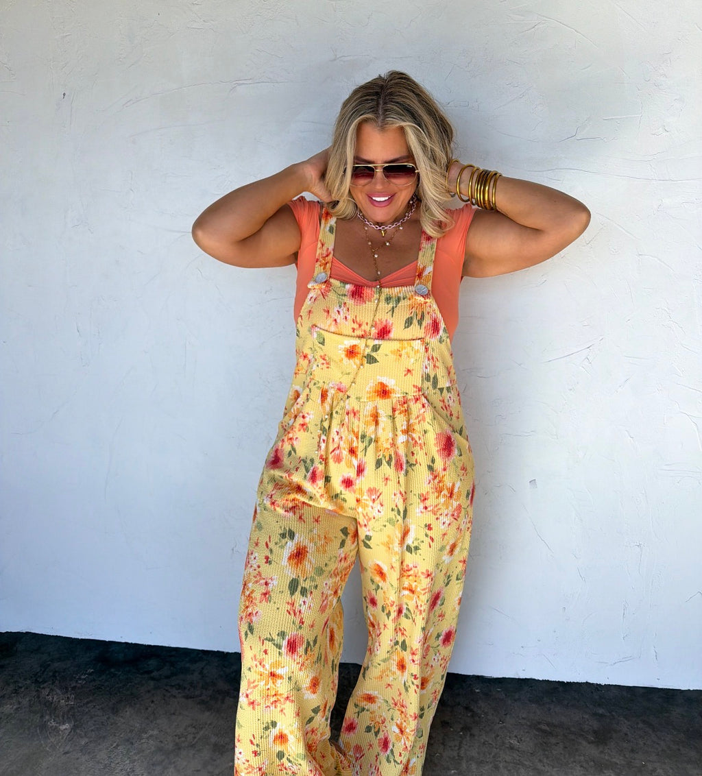 Spring Floral Karli Boho Overalls
