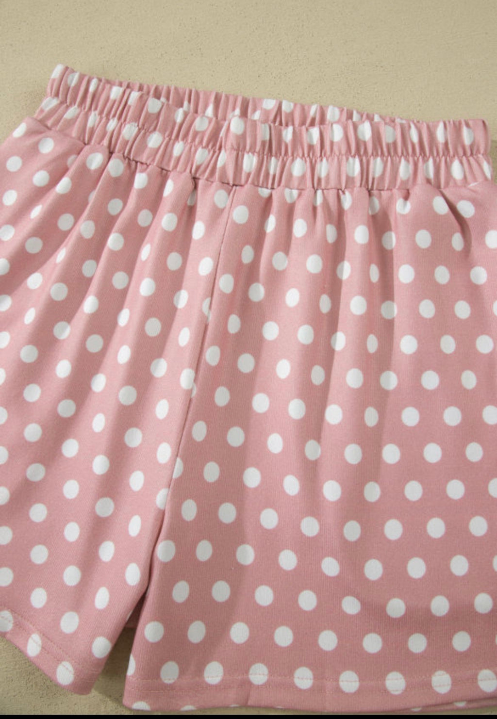Pink Polka Dot Print Short Set