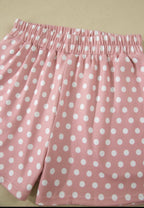 Pink Polka Dot Print Short Set