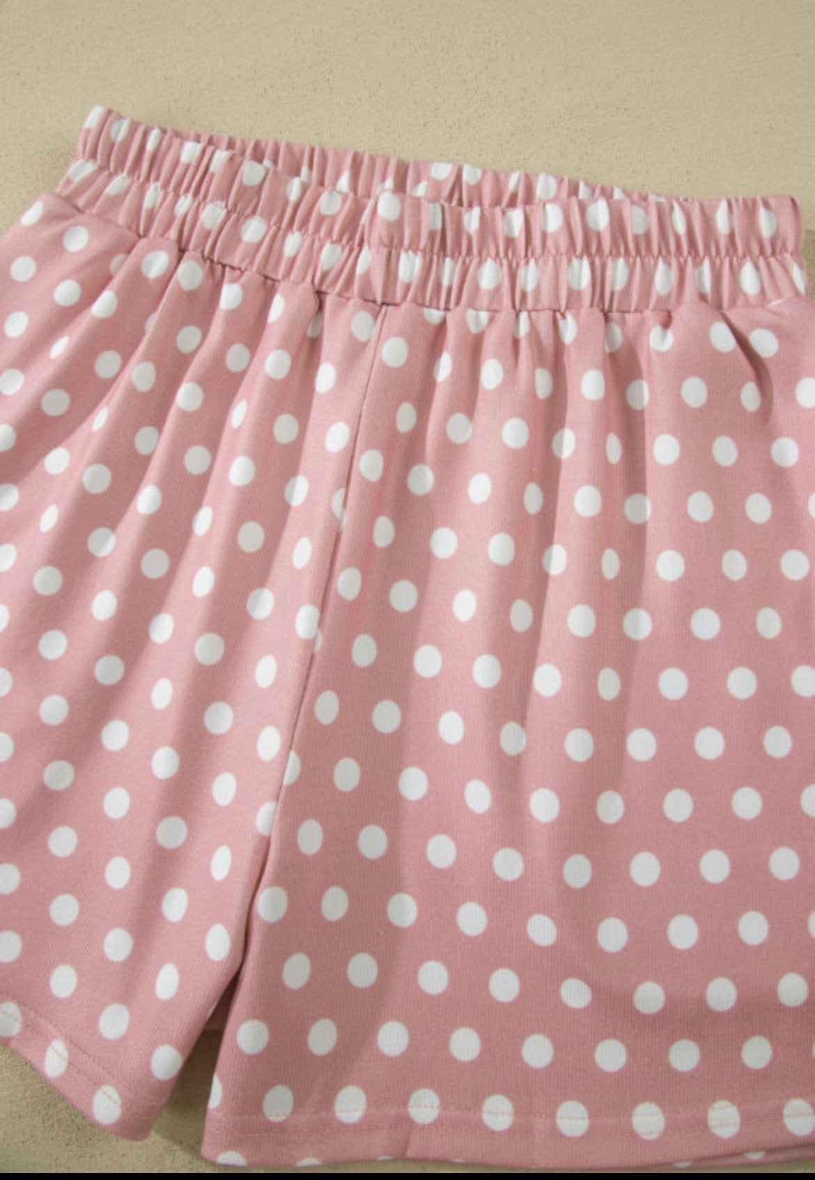 Pink Polka Dot Print Short Set