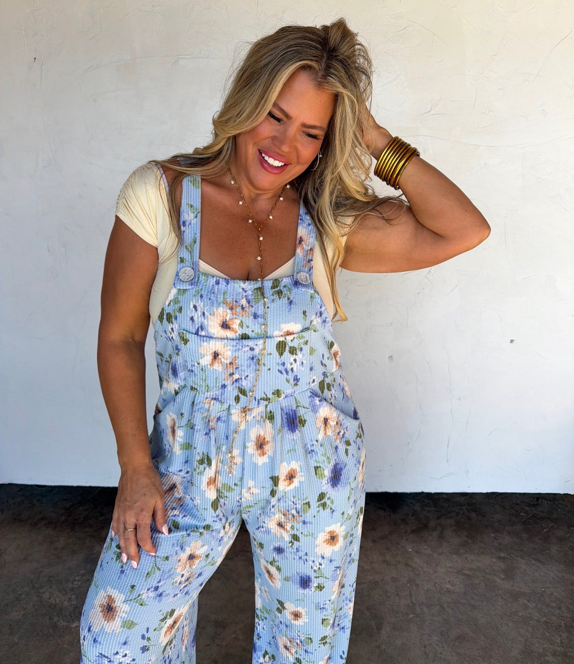 Spring Floral Karli Boho Overalls