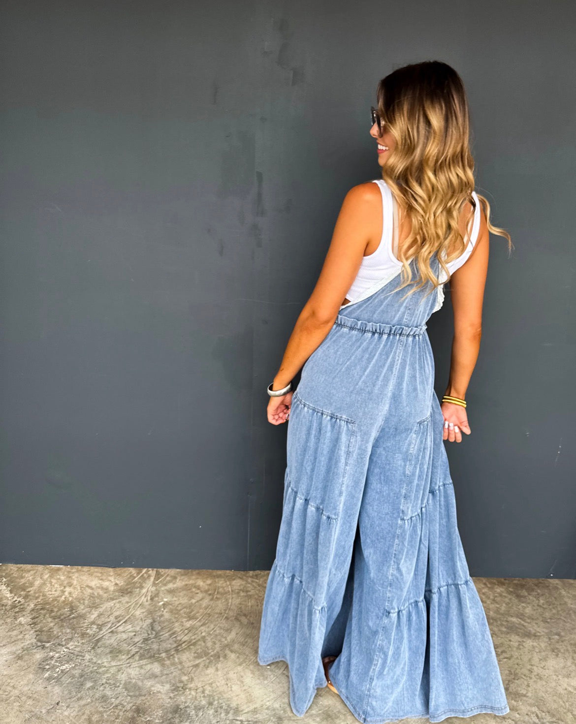 Boho and Lace Denim Overalls