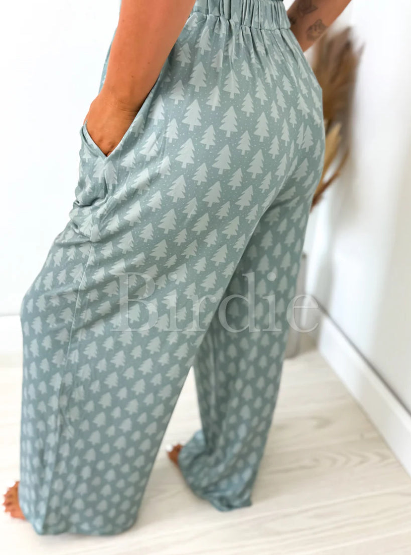 Twinkle Tree Pajama Pants with Satin Bow